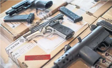  ?? CHRIS YOUNG/THE CANADIAN PRESS ?? Before the long gun registry was scrapped in 2012, 75 per cent of firearms were trafficked from the U.S. By 2017, about half originated in Canada, bought legally by gun owners and illegally sold.