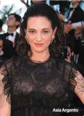  ??  ?? Asia Argento