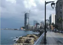  ?? AFP ?? The Corniche in Beirut. Lebanon is struggling to boost growth and control its finances amid political wrangling