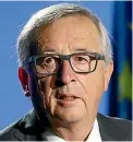  ?? PHOTO: REUTERS ?? European Commission president Jean-claude Juncker wants deals with New Zealand and Australia within two years.
