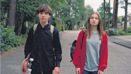  ??  ?? The End of the F***ing World is a teenage love story with a twist and each episode is only 20 minutes long.