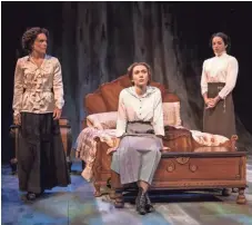  ?? LIZ LAUREN ?? Kelsey Brennan (left), Rebecca Hurd and Laura Rook portray the title characters in American Players Theatre's production of "Three Sisters."