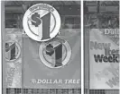  ?? ROGELIO V. SOLIS/AP FILE ?? Dollar Tree said the reason for raising its prices to $1.25 was not due to “short-term or transitory market conditions” and said the price increases were permanent.