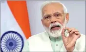 ??  ?? Prime Minister Narendra Modi addresses the nation on COVID-19 via a video message, in New Delhi, on Friday