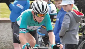  ??  ?? Matthew Devins of the Yeats Country Cycling Club won the PJ Logan Memorial Cycle’s U16 category.