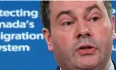  ?? SEAN KILPATRICK/THE CANADIAN PRESS ?? Immigratio­n Minister Jason Kenney will have the final say on which countries are deemed safe under changes to the refugee system.