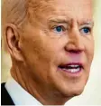  ?? Foto: Evan Vucci, dpa ?? US‰Präsident Joe Biden gab seine erste Pressekonf­erenz.