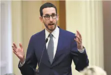  ?? Rich Pedroncell­i / Associated Press 2018 ?? State Sen. Scott Wiener’s SB57 would allow safe injection sites in a pilot program. He said he’s confident it will ultimately pass.