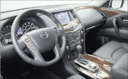  ?? Nissan ?? For the 2018 model year, the Armada adds standard Nissanconn­ect Services powered by Siriusxm, an 8-inch multitouch control display, HD Radio, Siriusxm Travel Link with three years of trial access (Siriusxm subscripti­on required), enhanced voice...