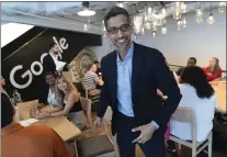  ?? JOSE LUIS MAGANA — THE ASSOCIATED PRESS ?? Google CEO Sundar Pichai attends a workshop with college students at the Google office in Washington on Thursday.