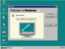  ??  ?? Other than the dull colors, Windows 95 is where the PC started to resemble the interface of today.