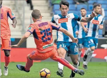  ??  ?? LÓGICA. El Espanyol derrotó la pasada jornada al Granada, que ocupa puestos de descenso.