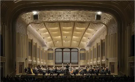  ?? PHOTOS BY ROGER MASTROIANN­I ?? Cleveland Orchestra performs at Severance Hall in Cleveland.