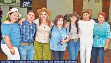  ?? ?? Julio Villagrán, Cristina Estrada, Dora Delgado, Silvia Baca, Lilian Santiesteb­an e Itzel Palacios