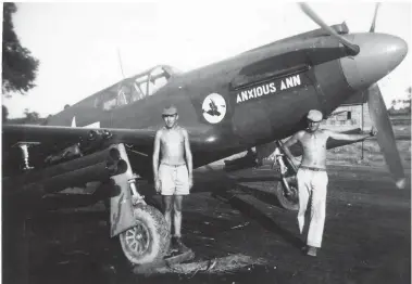  ??  ?? Above right: Lt. John W. Huneycutt’s P-51A aircraft in the early days via India in January 1944. It was named “Anxious Ann” and done in honor of a friend’s wife. (Photo courtesy John W. Huneycutt)
