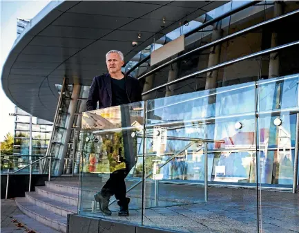  ?? PHOTO: DAVID WALKER/FAIRFAX NZ ?? Tony Astle outside his new premises at the Christchur­ch Art Gallery.