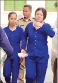  ?? VOUN DARA ?? Pech Sonet (left) had her prison sentence reduced from 165 to 19 years by the Appeal Court on Thursday.