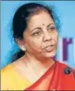  ?? PTI ?? Finance minister Nirmala n
Sitharaman.