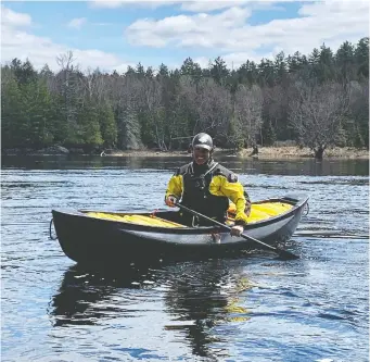  ??  ?? Glenn Wallace's years of experience in the wilderness and on the water helped him on Thanksgivi­ng weekend when he directed a rescue of three people from the water when their canoe capsized on Opeongo Lake.