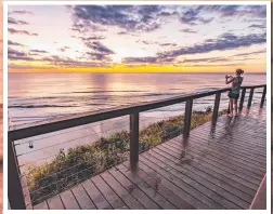 ?? Picture: DAVID ROWE (Instagram: @im_rowey) ?? Brilliant boardwalks as the sky glows a stunning orange on the Gold Coast.