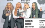  ?? PHOTO: SERGIO PEREZ/ REUTERS ?? Little Mix pose with their Best UK&amp; Ireland Award