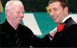  ??  ?? Perfect alliance: Dons chairman Milne (left) and McInnes