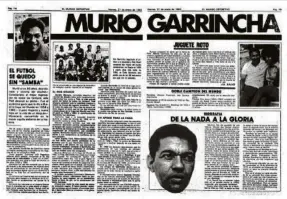  ?? ?? El adiós de Garrincha en Mundo Deportivo
Así lo explicó MD en su edición del 21/01/1983