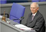  ?? / DPA FOTO: KAY NIETFELD ?? Ende einer Ära: Wolfgang Schäuble verlässt die erste Reihe.