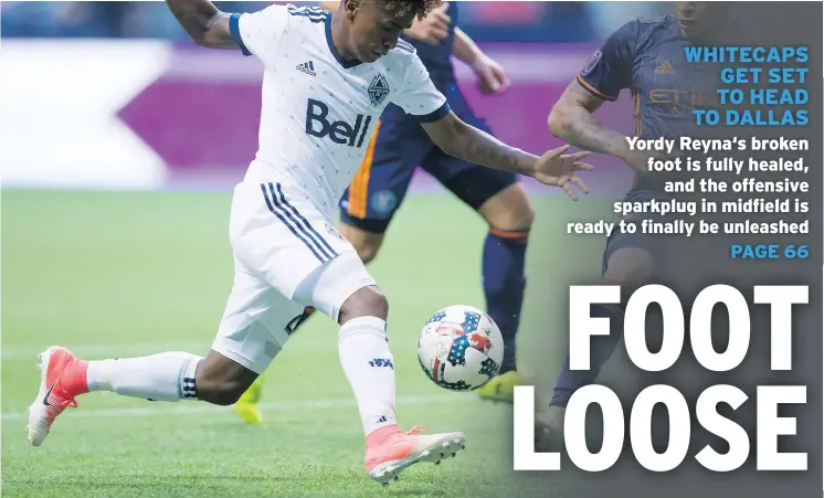  ?? — CP FILES ?? Vancouver Whitecaps’ Yordy Reyna wants to move past his rough beginning with the team, and focus on getting what they need most — wins.