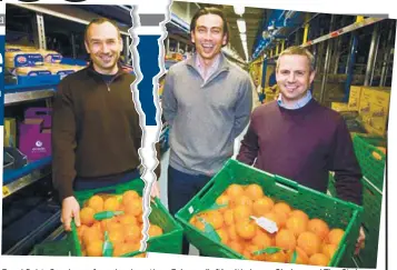  ??  ?? Food fight: Ocado co-founder Jonathan Faiman (left) with Jason Gissing and Tim Steiner