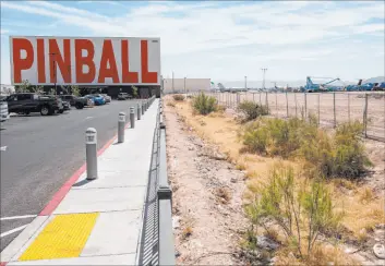  ?? Las Vegas Review-journal
Steel Brooks ?? The Pinball Hall of Fame was once 8 feet over the property line of the planned Dream Las Vegas hotel-casino project on the south end of Las Vegas Boulevard.