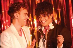  ??  ?? Olly Alexander and Lydia West in the TV series It’s a Sin. Photograph: Ross Ferguson/ Channel 4