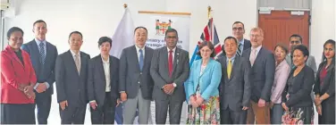  ?? Photo: SUPPLIED ?? Deputy Prime Minister and Minister for Finance, Biman Prasad, with the Board of Directors of the Asian Developmen­t Bank this week and officials of the Ministry of Finance.