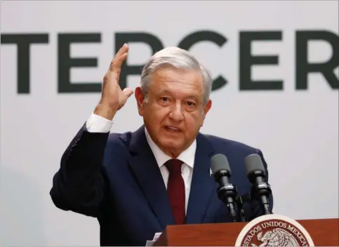  ??  ?? Andrés Manuel López Obrador har vaeret praesident i Mexico siden december sidste år. Foto: AP /Marco Ugarte