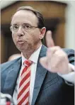  ?? JOSHUA ROBERTS BLOOMBERG ?? Deputy Attorney General Rod Rosenstein at a House Judiciary Committee hearing in June.