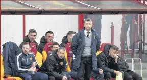  ??  ?? Disappoint­ed Motherwell manager Stephen Robinson felt his side should have taken all three points from the Perth side