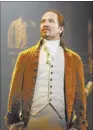  ?? Joan Marcus ?? Joseph Morales as the titular Founding Father in “Hamilton.”