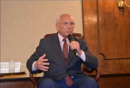  ?? NICHOLAS BUONANNO - MEDIANEWS GROUP FILE ?? U.S. Rep. Paul Tonko speaks during a panel discussion at The Century House last year.