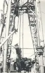  ?? (PHOTO: NUTRIEN) ?? This photo shows drilling operations at Palmer Rig 1, from 1954.