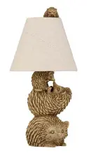  ?? Pic: PA Photo/ Argos ?? Forest Dawn Hedgehog Family Table Lamp, £ 30, Argos
A spiky collectibl­e, who could resist this sweet table lamp to lighten the mood? Quirky and cool, it will work anywhere, from desks to living rooms to hallway nooks. If your budget can stretch to two, they’d look great as a pair placed either side of a sofa.