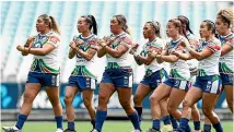  ?? GETTY ?? The Warriors women’s team were foundation NRLW members and females playing league here have increased 290% since 2019.