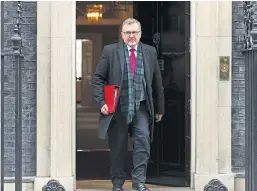  ?? Picture: Getty. ?? David Mundell leaving Downing Street.