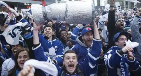  ?? CHRIS YOUNG/THE CANADIAN PRESS ?? Leafs fans are desperate to celebrate a Stanley Cup win but a lot has to line up for their team to reach the final a year after squeaking into the playoffs.