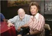  ?? SAM NAVARRO Special for the Miami Herald ?? Bill Bowers, founder of Captain’s Tavern, and his wife, Audrey Palomino Bowers, inside the restaurant in 2019.