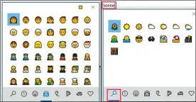  ??  ?? Unicode 12 bringt zahlreiche neue Emojis. Windows 10 bietet dazu über die Tastenkomb­ination [Win]+[.] ein Eingabefel­d mit Suchfunkti­on.