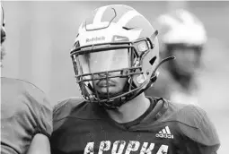  ?? STEPHEN M. DOWELL/ ORLANDO SENTINEL ?? Apopka senior football player Nikai Martinez returned from injury during the final week of the regular season and has made a huge impact for the Blue Darters this postseason.