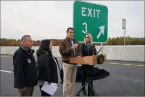  ?? PHOTO PROVIDED ?? Attending the Exit 3opening event on Sunday with Gov. Andrew Cuomo were State Operations Director to the Governor Kelly Cummings, New York State Department of Transporta­tion (DOT) Commission­er Marie Therese Dominguez, and New York State Department of Transporta­tion Chief Engineer Wahid Albert.