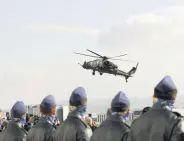  ??  ?? An ATAK helicopter during a ceremony held at the TAI facility in Ankara, Turkey, Feb. 25, 2021.