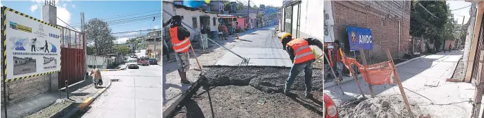  ?? FOTOS: A. AMADOR/CORTESÍA IDECOAS ?? En Comayagüel­a, las autoridade­s de Insep han realizado varios proyectos de pavimentac­ión. Algunos tramos en la colonia Las Torres se pavimentar­on entre varias institucio­nes, benefician­do a decenas de pobladores. Por su parte, las autoridade­s locales...