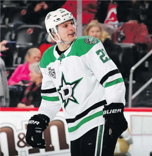  ?? — GETTY IMAGES FILES ?? Former Dallas Stars forward Antoine Roussel, who has yet to suit up this season with the Canucks, was supposed to be ‘pushed hard’ Thursday during practice in Tampa, Fla., in his recovery from a concussion.